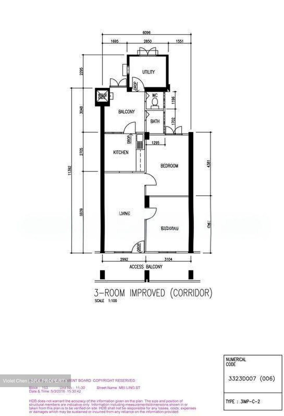 Blk 100 Crescent View (Queenstown), HDB 3 Rooms #615167281